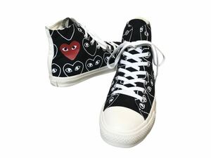 (D) PLAY COMME des GARCONS CONVERSE コムデギャルソン コンバース ハイカット スニーカー 27cm シューズ (ma)