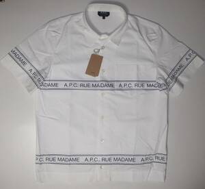 APC CHEMISETTE LOGO 19A ロゴ 半袖 シャツ sizeL white