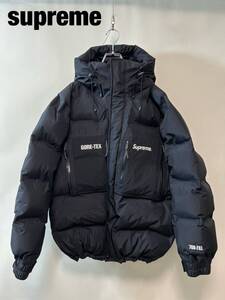 U0045★8 高級 即完売 美品 SUPREME シュプリーム メンズ GORE-TEX 700-FILL フーディー ダウン ジャケット ブルゾン 黒 M JPタグ