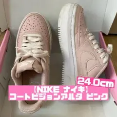 NIKE スニーカー 24.0cmコートビジョンアルタ ピンク ナイキ