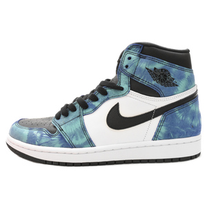 ナイキ WMNS AIR JORDAN 1 High OG Tie-Dye ウィメンズ エアジョーダン 1 タイダイ ハイカットスニーカー ブルー US9.5/26.5cm CD0461-100