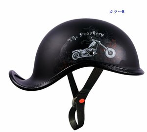 TZX636★新入荷DOT認証バイクヘルメット ハーフ 半帽 オートバイのヘルメットレトロなハーフヘルメット男性と女性る超軽量多色選択