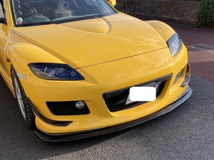 塗装済　黒　RX-8　前期　マツダスピード　または　クラリス　フロント　バンパー専用　アンダー　リップ　スポイラー　rx-8 se3p　日本製