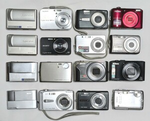 1円出品！ デジタルカメラ まとめ売り デジカメ コンデジ 現状未確認中古品 Nikon FUJIFILM SONY OLYMPUS CASIO