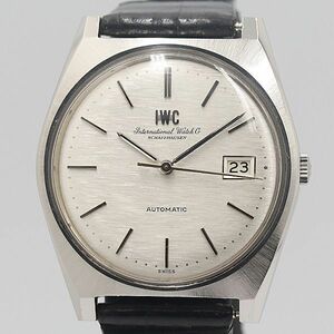 デッドストック級 稼働 良品 IWC オールドインター 1833 銀文字盤 AT デイト ヴィンテージ メンズ腕時計 NSY12250 3771900 6OKT