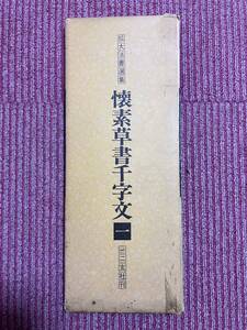 ☆拡大法書選集　懐素草書千字文一　中古☆二玄社刊　希少