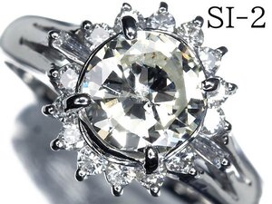 RM14095SS【1円～】新品仕上【RK宝石】ジュエリーマキ SI-2 極上ダイヤモンド 特大1.003ct!! 極上脇石ダイヤモンド Pt850 超高級リング