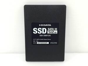 〇 I-O DATA アイ・オー・データ SSD-3SB512G 512GB 2.5インチ SSD 動作品