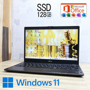 ★完動品 SSD128GB★U938/S Webカメラ Celeron 3965U Win11 MS Office 中古品 ノートPC★P72949