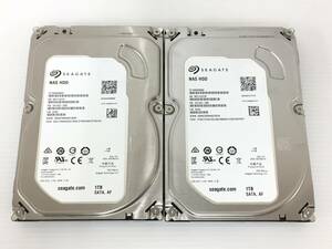 〇【2台セット】Seagate NAS HDD ST1000VN000 1TB SATA 3.5インチ 内蔵HDD 動作品