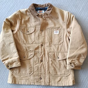 セール　Dickies　ダック　カバーオール　 L　MADE IN USA　ブラウンダック　ディッキーズ　ワークジャケット　アメリカ製　　ブランケット