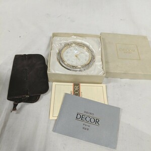 SKOS139 ▲　SEIKO　セイコー　DECOR デコール　置時計　箱付き　レトロ　現状品