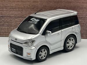 即決有★プルバックカー ダイハツ DAIHATSU タント エグゼ カスタム TANTO CUSTOM EXE シルバー 銀★ミニカー