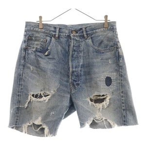 SAINT MICHAEL (セントマイケル) 24SS DENIM SHORTS デニム ハーフパンツ ショーツ ショートパンツ インディゴ SM-YS8-0000-054