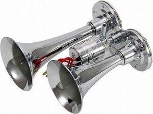 トラック 用品 パーツ ヤンキーホーン２００mm 低電流タイプ クローム ２４ｖ No.505561トラック用品 シャルマン直送