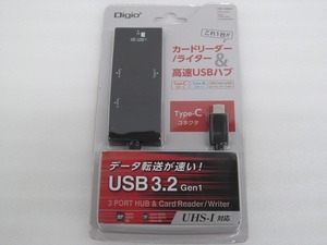 【未使用】 ナカバヤシ ナカバヤシ株式会社 COM-C3SD073BK USB3.2Gen1 Type-C3ポート コンボハブ
