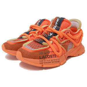 LACOSTE ラコステ スニーカー オレンジ 6.5(23.5〜24.0cm) L003 Active Runway メッシュ ネオプレーン シューズ 靴 軽量 蛍光色