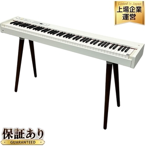 KORG D1 電子 ピアノ キーボード 88鍵 2019年製 ホワイト ST-WL 木製 スタンド付 コルグ 中古 C9464989