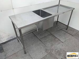 【中古品】番号189◆業務用　ステンレス　作業台 幅1800×奥行600×高さ840　動作問題なし☆