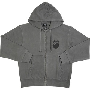 STUSSY ステューシー 24SS 8 BALL ZIP HOODIE PIGMENT DYED Black ジップパーカー 黒 Size 【XL】 【新古品・未使用品】 20799969