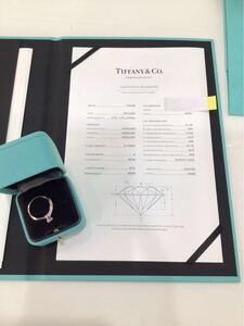 ティファニー リング ダイヤモンド プラチナ TIFFANY Co 鑑定書 Pt950 0.23ct Gカラー　VVS1 トリプルエクセレント