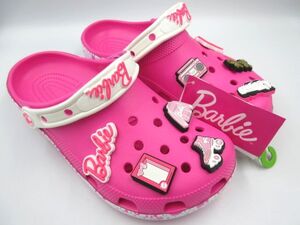 ◇ クロックス×バービーコラボ crocs Barbie バービー クラシック クロッグ サンダル ピンク×ホワイト 24㎝ 未使用品