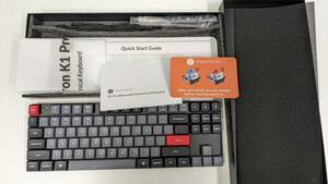 Keychron K1 Pro QMK/VIA Wireless Custom Mechanical Keyboard キーボード 茶軸 アルミ RGBバックライト ロープロファイル ホットスワップ