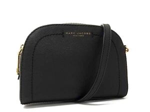 1円 ■美品■ MARC JACOBS マークジェイコブス レザー ショルダーバッグ クロスボディ 斜め掛けかばん レディース ブラック系 FF3136