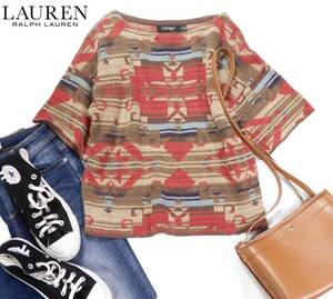 ローレン LAUREN RALPH LAUREN オルテガ柄 ニット プルオーバー SP（160/84A）