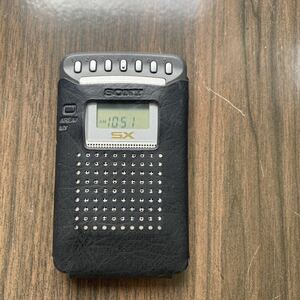 SONY ソニー　AM／FM ポケットラジオ ICF-SX605　日本製　ケース付き★動作品