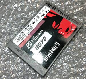 【中古パーツ】2.5 SATA SSD 1台　正常 KINGSTON SV200S364G 64GB 使用時間718H ■SSD6039