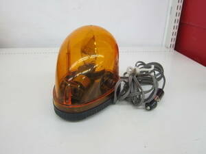 中古品 PALITE パトライト RWM-12 流線回転灯 DC-12V 黄色 シガーソケット FLASH BALL ①