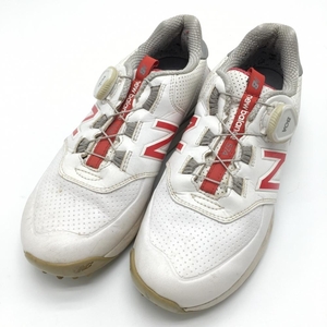 ニューバランス ゴルフシューズ 白×レッド ボア WGB574R2 レディース 22.5 ゴルフウェア New Balance