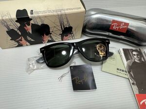 美品 B&L レイバン ウェイファーラー FE ブルースブラザーズ 2000 W1208 米国製 ボシュロム RAY BAN USA WAYFARER FE サングラス 5022