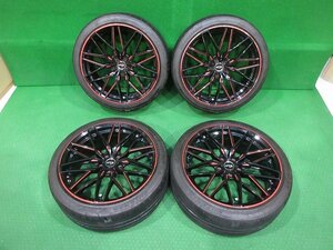 良品★EUROBAHN MTX 19インチ 19×8J +27 112-5穴 2021年/溝有★BS POTENZA RE004 225/40R19 93W ラジアル 4本[BMW G20/G30/G11/G01/G02]