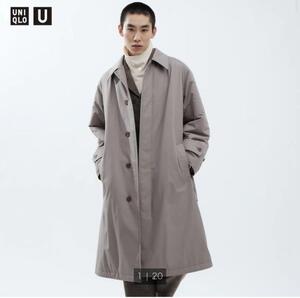 売り切れ！ パデッドステンカラーコート 462853 GRAY L ユニクロ ユー UNIQLO U MB まとめ 絶賛 クリストフ ルメール Lemaire +J