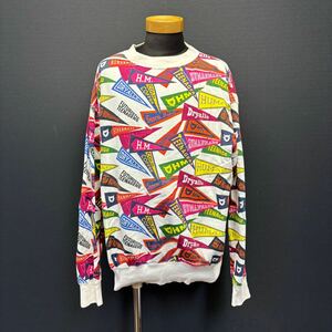 HUMAN MADE PENNANT SWEATSHIRT ヒューマンメイド ペナント スウェットシャツ size M ホワイト 長袖