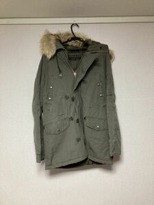 ★ ALPHA INDUSTRIES GENERAL SUPPLY SHIPS厚手 モッズコート フライトジャケット ミリタリージャケット N-3B カーキ M★