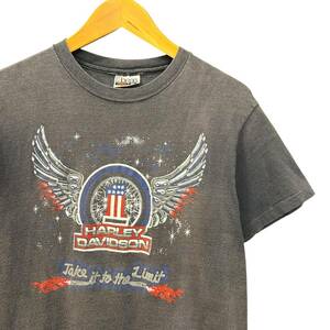 70s ビンテージ ハーレーダビッドソン 両面プリント Tシャツ Mサイズ USA製 70年代 ヴィンテージ Harley Davidson バイカー チョッパー