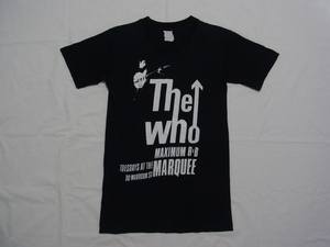 ☆ 80s90s ビンテージ THE WHO ザ・フー MAXIMUM R&B AT THE MARQUEE Tシャツ 黒 ☆USA古着 SCREEN STARS ロック バンド ストーンズ 70s