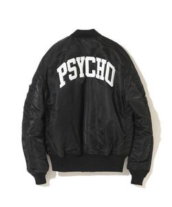 黒L UNDERCOVER 22AW PSYCHO PATCHWORK ALPHA MA-1 PSYCHOPHILIA BLACK アンダーカバー サイコ パッチワーク フライト ジャケット