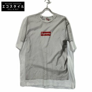 Supreme シュプリーム 【×MM6】24SS Box Logo Tee ホワイト／グレー XL トップス コットン メンズ 中古