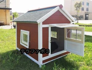 天然杉材 木製 防水ケージ 大型犬 屋外 犬 ハウス 大中犬小屋 100*98*97cm ペットの犬小屋屋外 犬舎