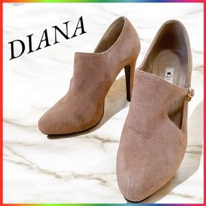 【極美品】DIANA ベージュ スエード ヒール 22.5 パンプス シューズ 