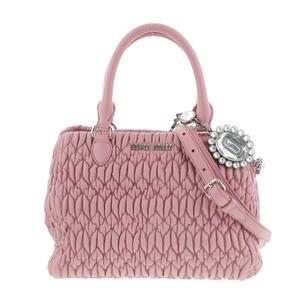 MIUMIU （ミュウミュウ） マテラッセ ナッパクリスタル 2WAYハンドバッグ バッグ ハンドバッグ Pink 5BA067 used:AB [ROS]