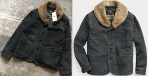 最高傑作 新品未使用品 別格の存在感 ★ RRL RALPH LAUREN ★ ダブルアール ラルフローレン インディゴ レザーカーコート ランチコート S