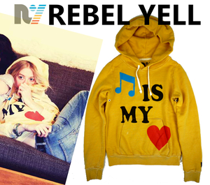 ★新品★ [REBEL YELL/レベル イェル]MUSIC IS IN MY HEART HOODIE トレーナー スウェット パーカー フーディー アメカジ (size XS)