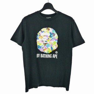 アベイシングエイプ A BATHING APE マルチカモ Tシャツ カットソー 半袖 M 黒 ブラック メンズ