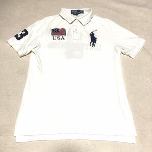 POLO RALPH LAUREN ラルフローレン ビッグポニー ポロシャツ USA アメリカ ホワイト 半袖 ポロラルフローレン M