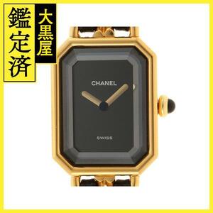 CHANEL シャネル プルミエールL H0001 GP/レザーベルト クォーツ 電池 【460】2148103659768